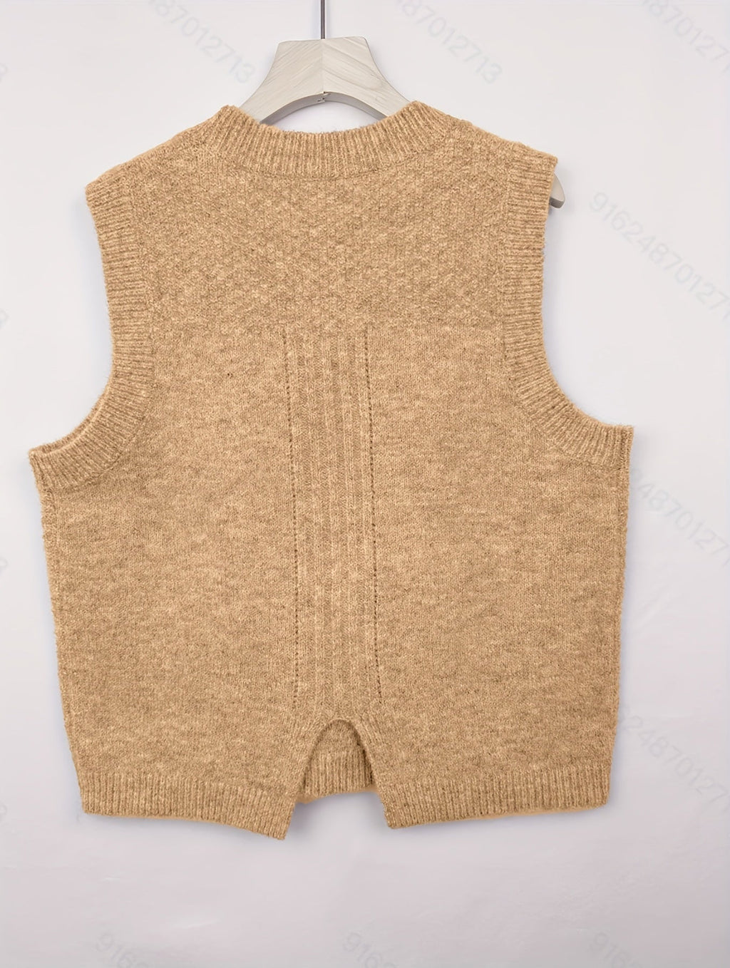 Women’s Cable-Knit Sweater Vest Classic Layering Piece 1