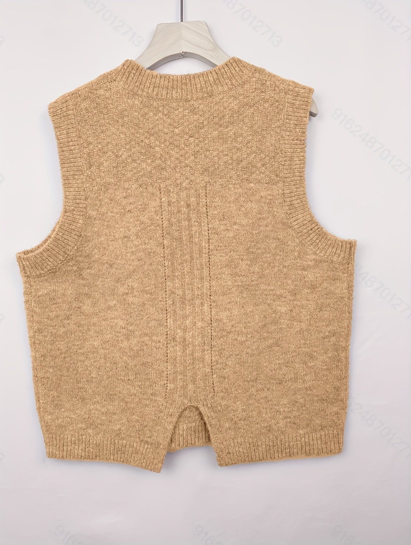 Women’s Cable-Knit Sweater Vest Classic Layering Piece 1