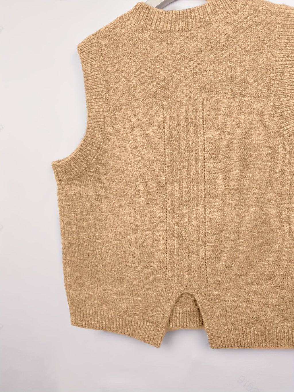 Women’s Cable-Knit Sweater Vest Classic Layering Piece 4