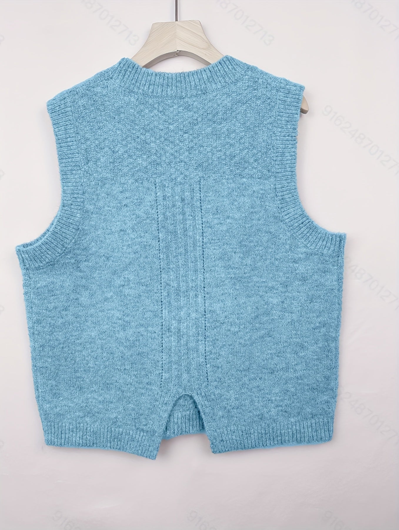 Women’s Cable-Knit Sweater Vest Classic Layering Piece 7