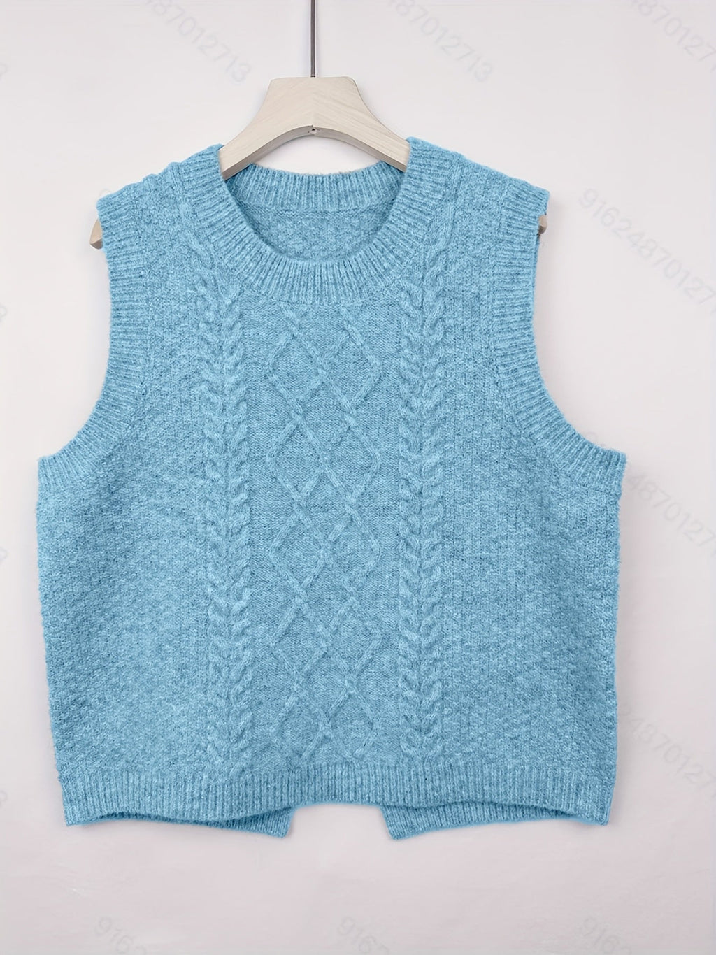 Women’s Cable-Knit Sweater Vest Classic Layering Piece 8