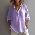 Women’s Casual Blouse Lightweight Linen Blend 0