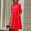 Women’s Casual Everyday Dress Relaxed Fit with Pockets 0