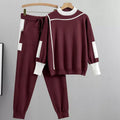 Women’s Casual Lounge Set Relaxed Sweater and Jogger Pants 0