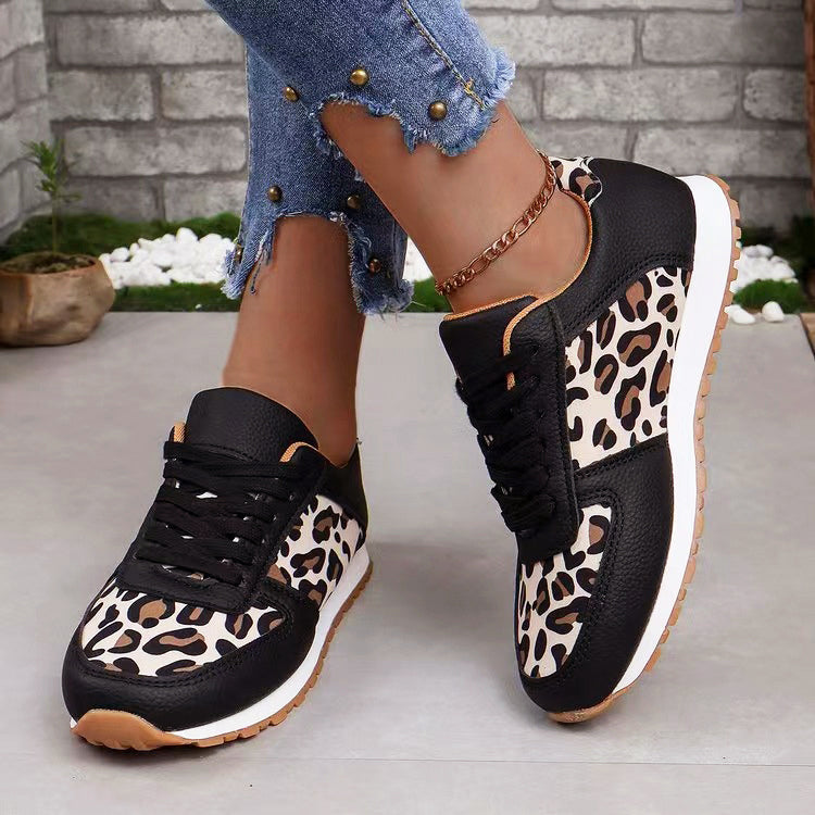 Women’s Casual Sneakers Stylish Leopard Print Design 0