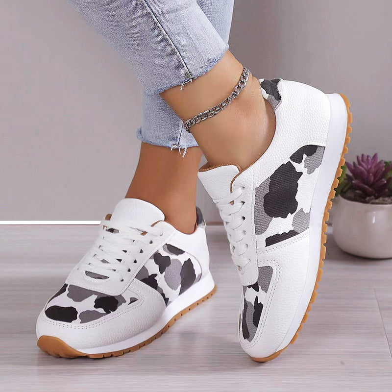 Women’s Casual Sneakers Stylish Leopard Print Design 1
