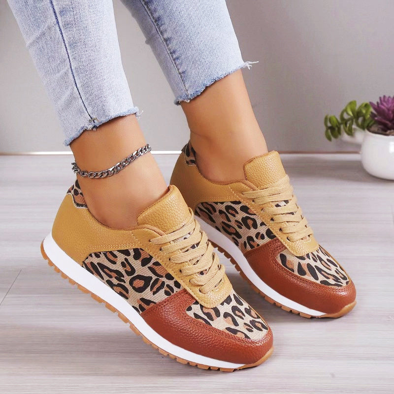 Women’s Casual Sneakers Stylish Leopard Print Design 3