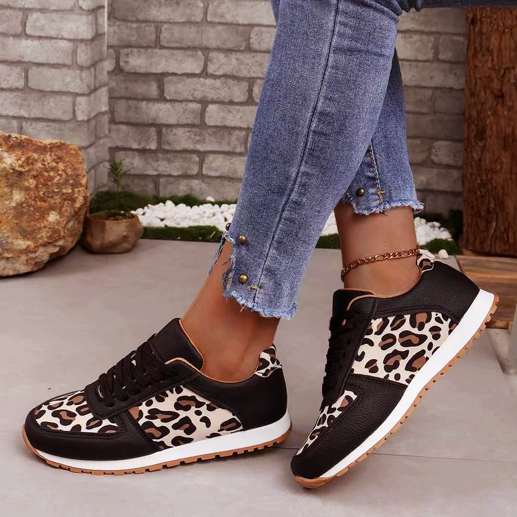 Women’s Casual Sneakers Stylish Leopard Print Design 5