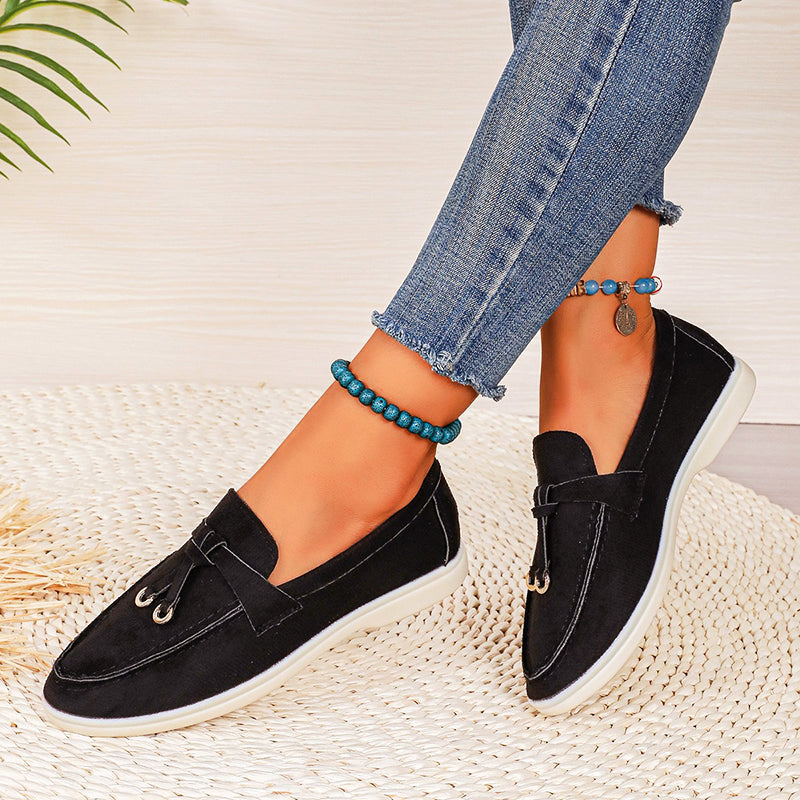 Women’s Casual Suede Loafers Comfortable Slip-On Design 1
