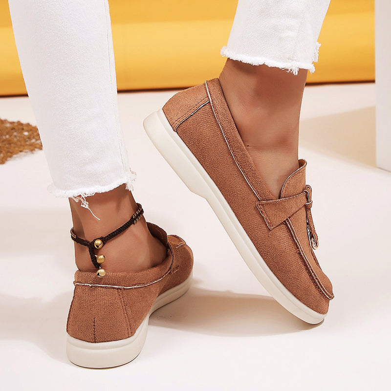 Women’s Casual Suede Loafers Comfortable Slip-On Design 4