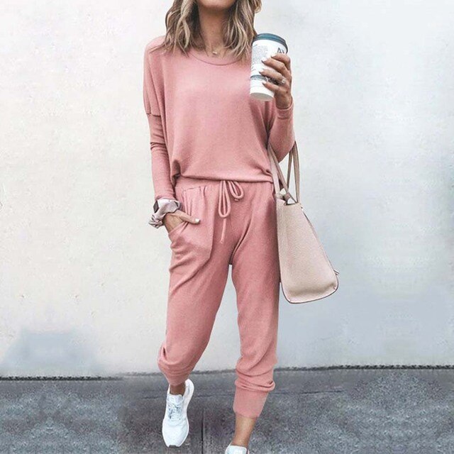 Women’s Casual Two Piece Loungewear Set Comfortable Style 0