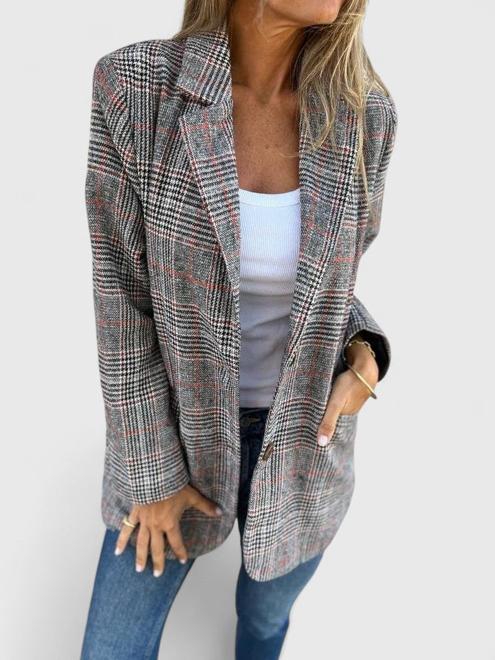 Women’s Check Pattern Blazer Modern Fit Stylish Design 3