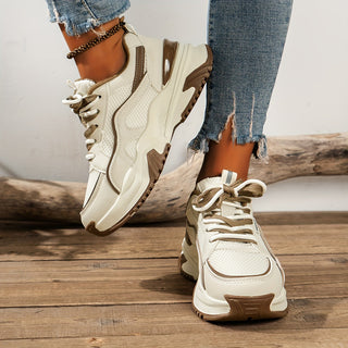 Women’s Chunky Platform Sneakers Bold Contrast Design 1