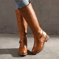 Women’s Classic Knee High Boots with Stylish Buckle Detail 0