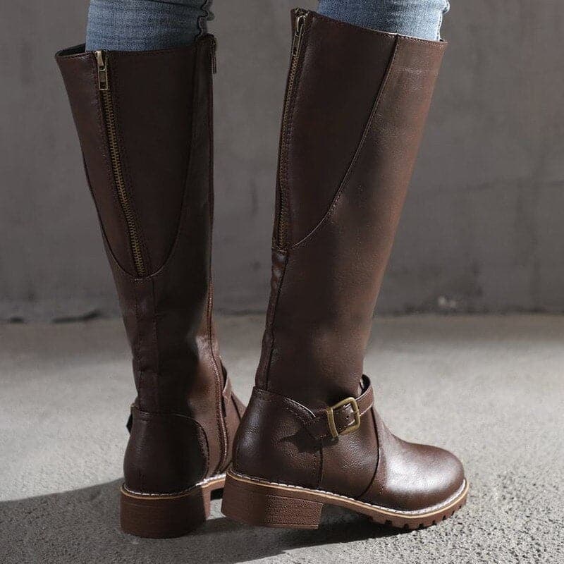Women’s Classic Knee High Boots with Stylish Buckle Detail 5