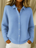 Women’s Classic Knitted Cardigan Elegant Button Design 0