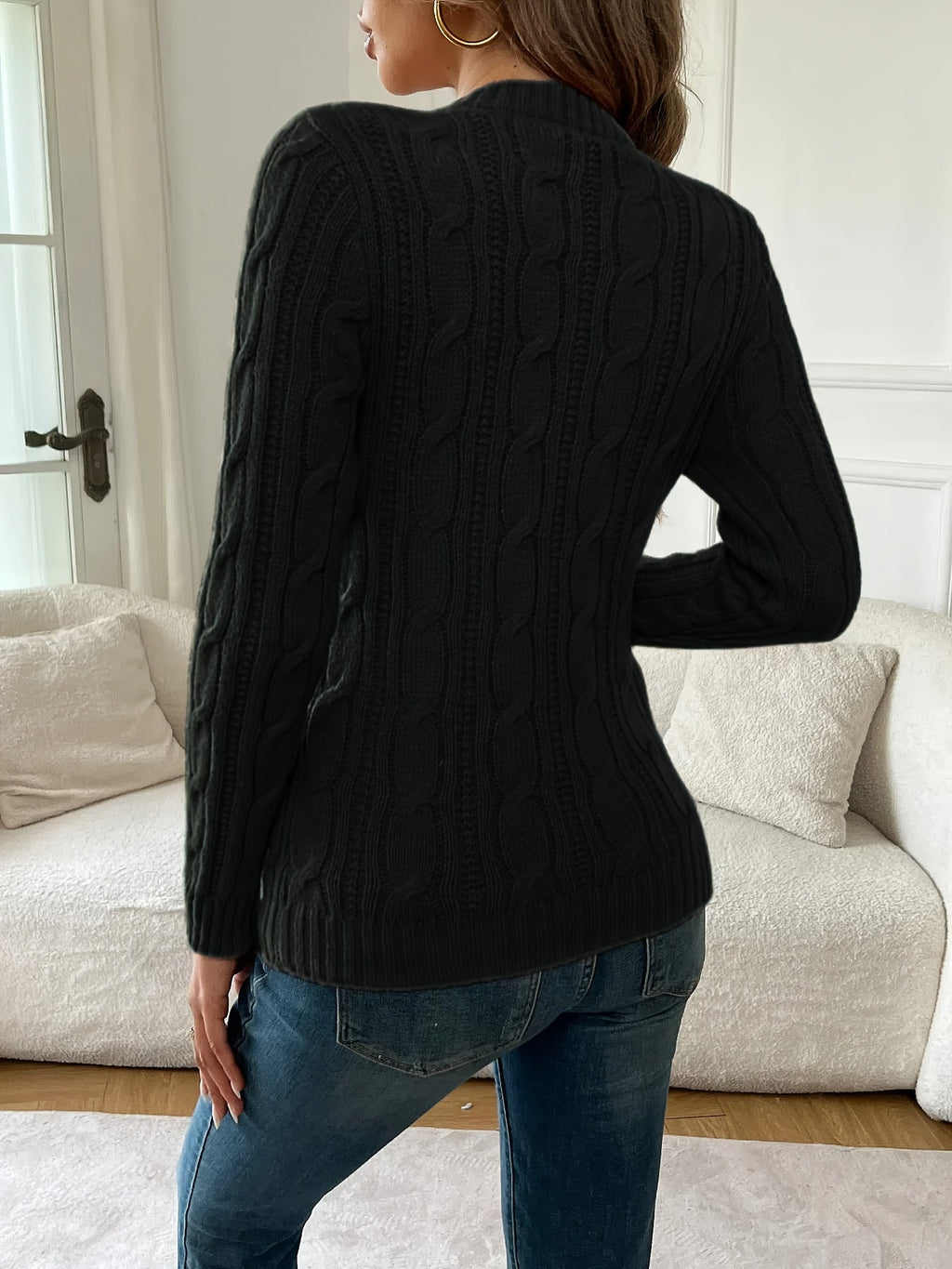 Women’s Classic Twist-Knit Sweater Elegant Everyday Style 2
