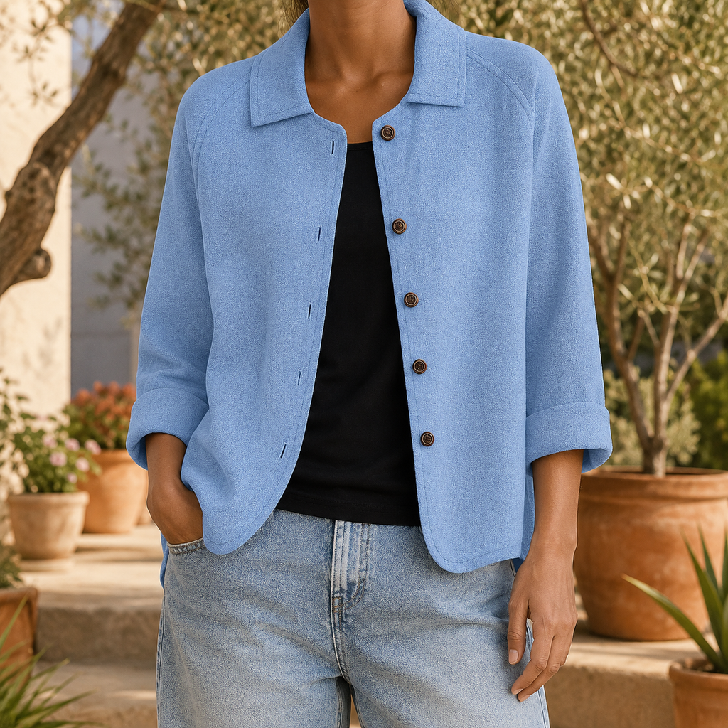 Women’s Collared Sweater Soft Knit Button Front Casual Style 0