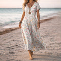 Women’s Colorful Boho Maxi Dress Vibrant Summer Style 0