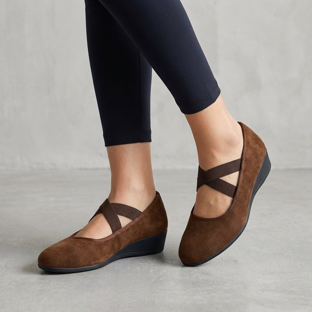 Women’s Criss-Cross Strap Wedge Flats Stylish Summer Design 1