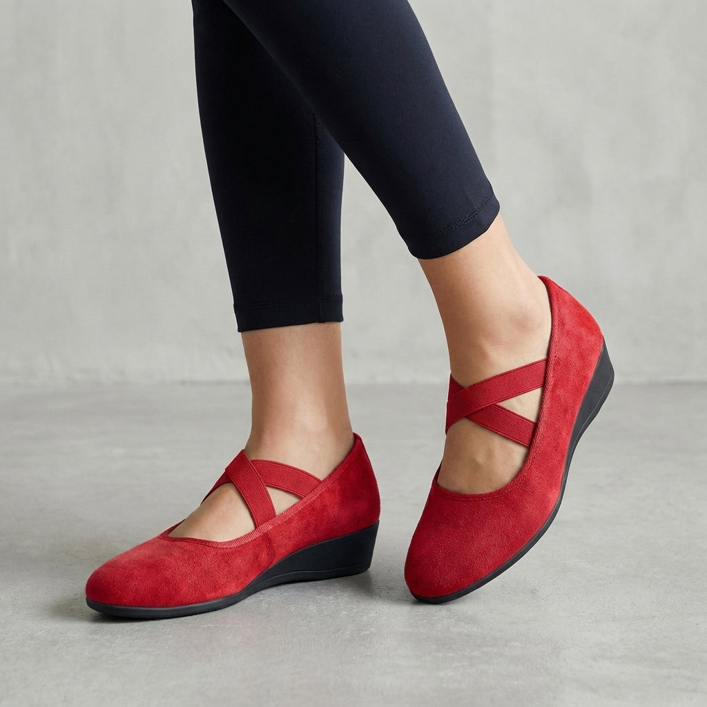 Women’s Criss-Cross Strap Wedge Flats Stylish Summer Design 2