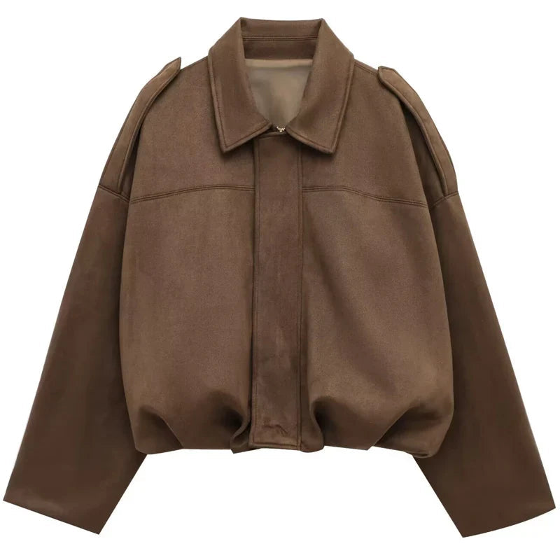 Women’s Cropped Bomber Jacket Relaxed Summer Style 7