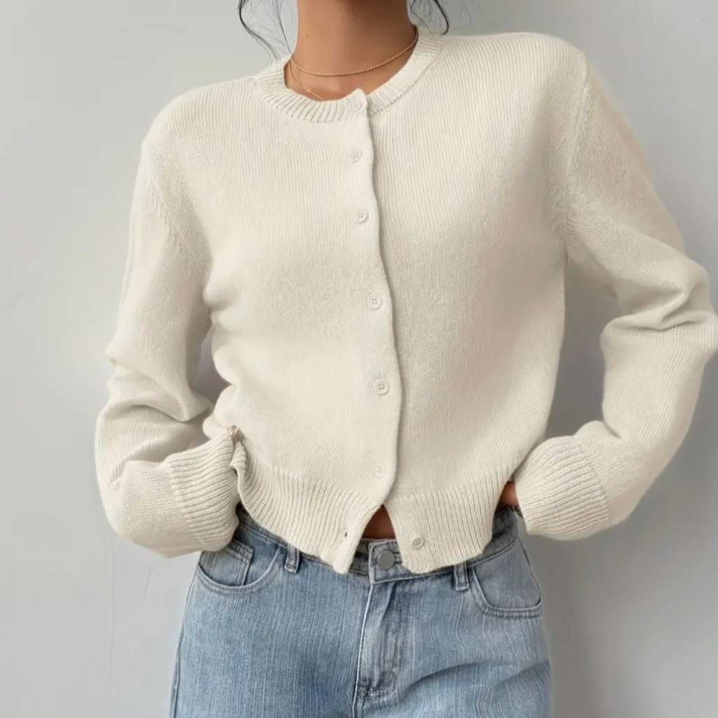 Women’s Cropped Cardigan Modern Button Design for Spring 4