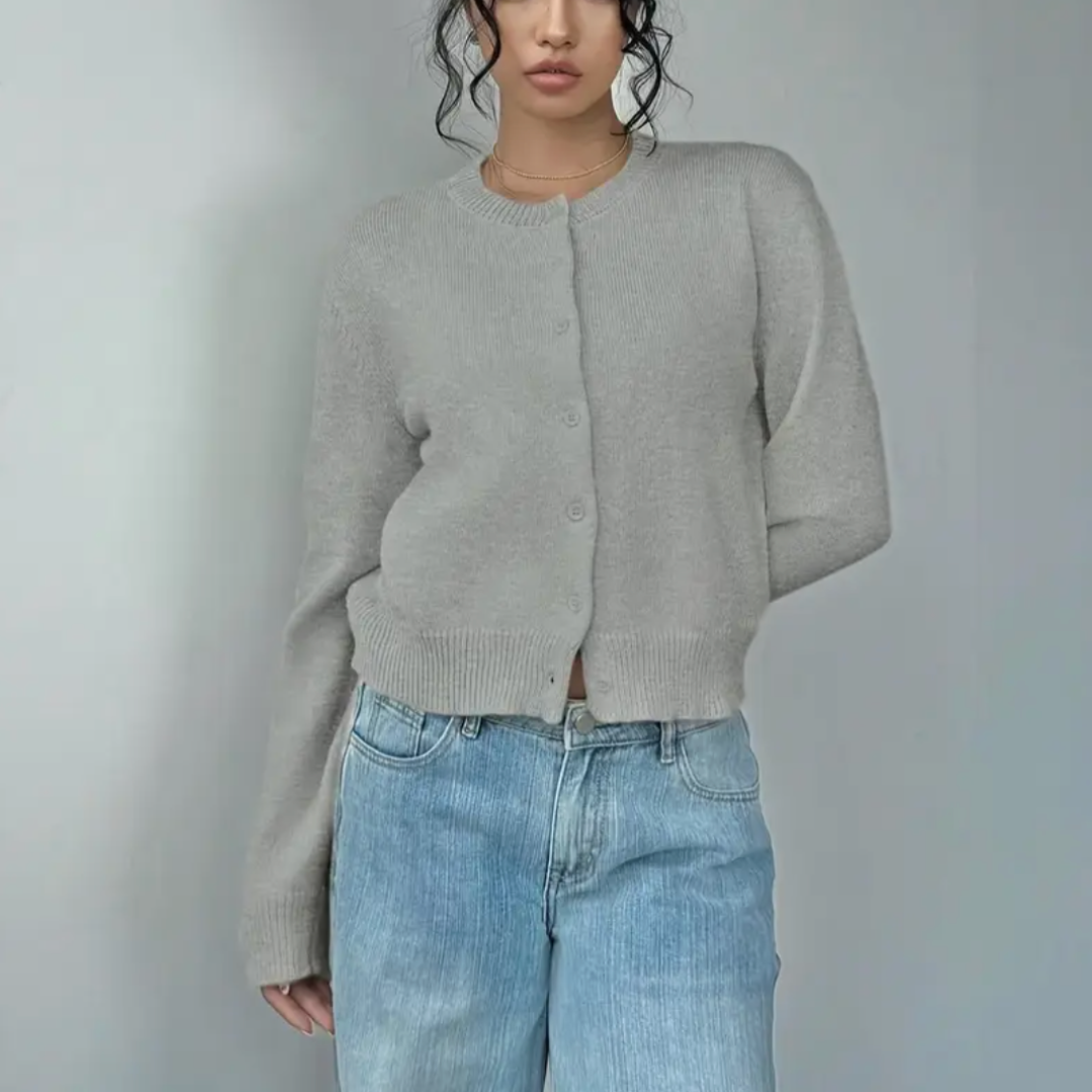 Women’s Cropped Cardigan Modern Button Design for Spring 6