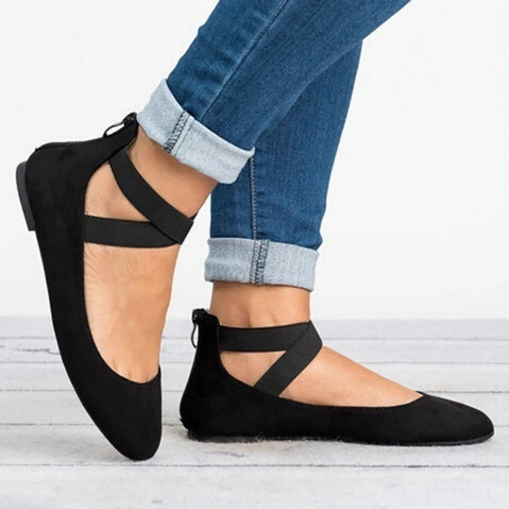 Women’s Cross-Strap Ballet Flats Stylish Everyday Comfort 4