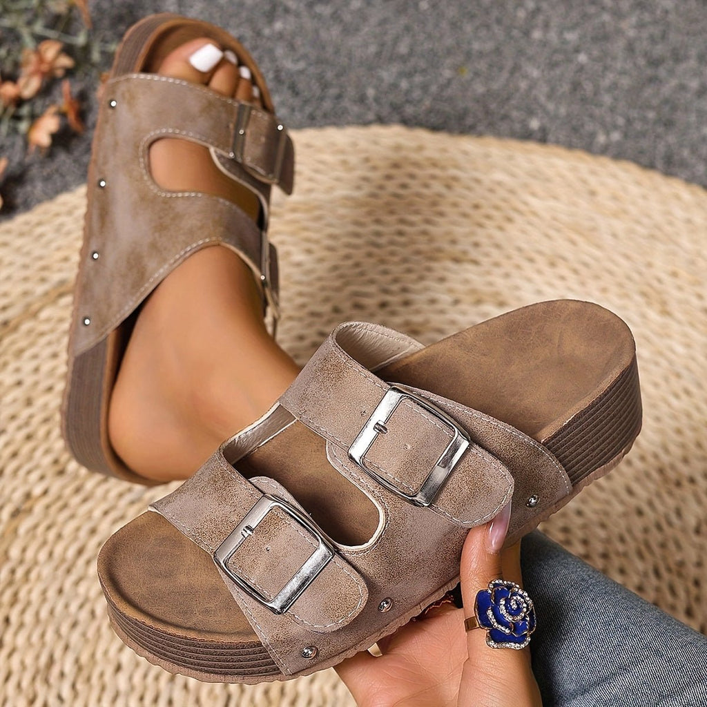Women’s Cross-Strap Sandals Cushioned Platform Design 7
