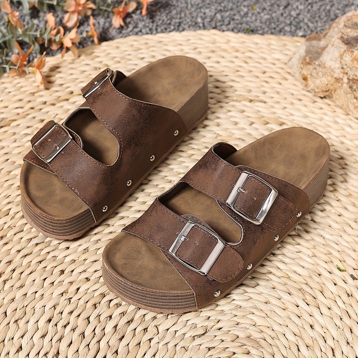 Women’s Cross-Strap Sandals Cushioned Platform Design 8