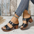 Women’s Cushioned Block Heel Sandals Stylish Comfort Casual or Dressy 0