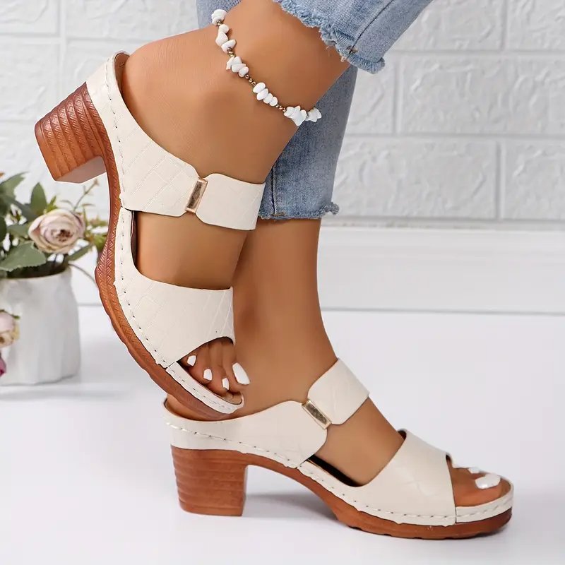 Women’s Cushioned Block Heel Sandals Stylish Comfort Casual or Dressy 6