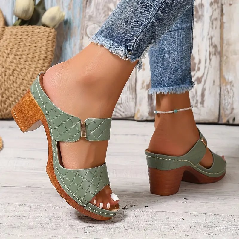 Women’s Cushioned Block Heel Sandals Stylish Comfort Casual or Dressy 8