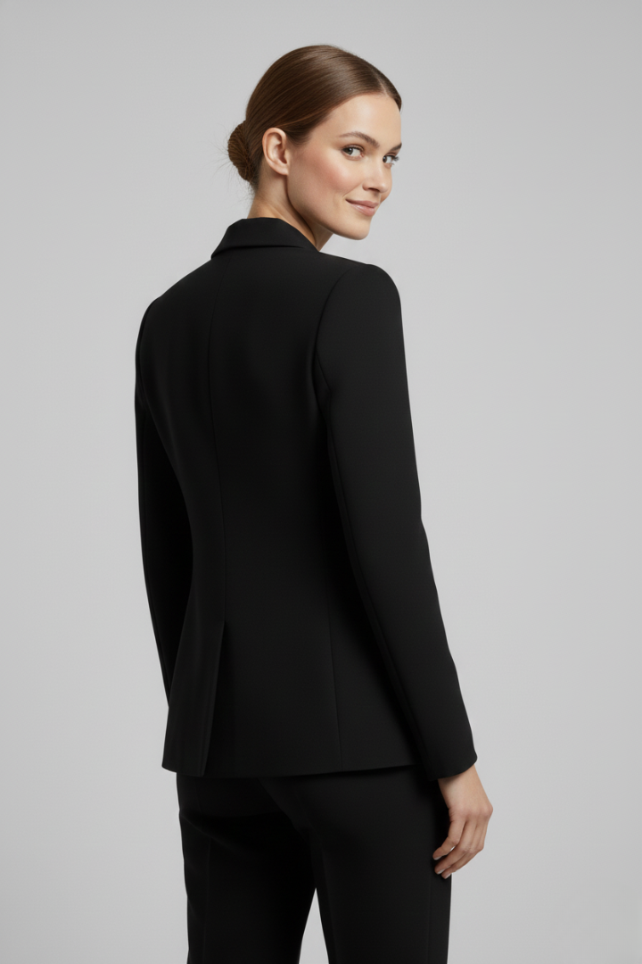 Women’s Double-Breasted Blazer Elegant Gold-Tone Button Detail 5