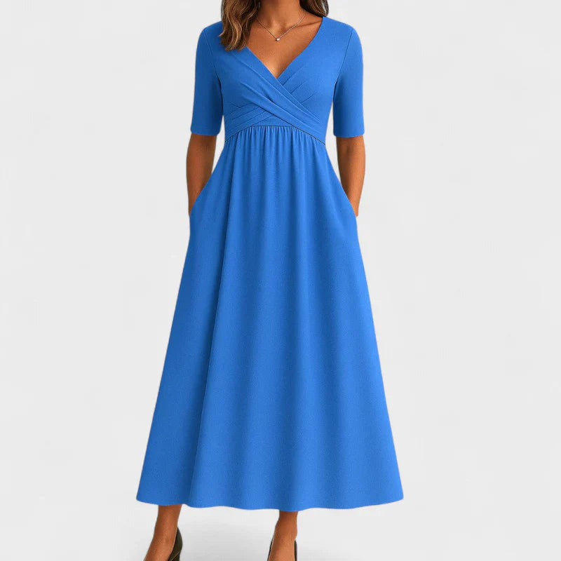Women’s Elegant A-Line Midi Dress Timeless Style for Versatile Occasions 5