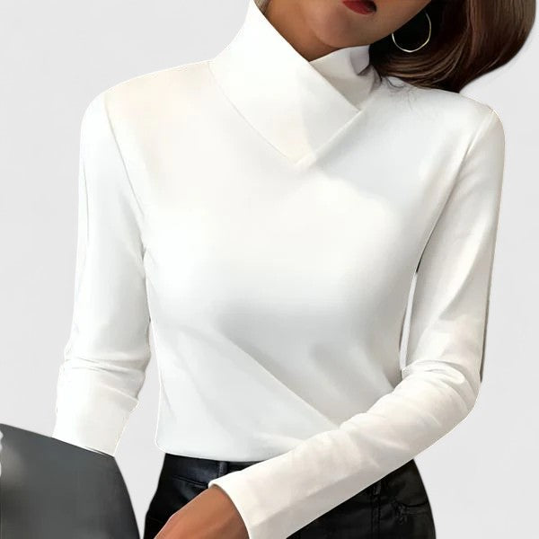 Women’s Elegant Black Turtleneck Soft Fabric Everyday Style 0