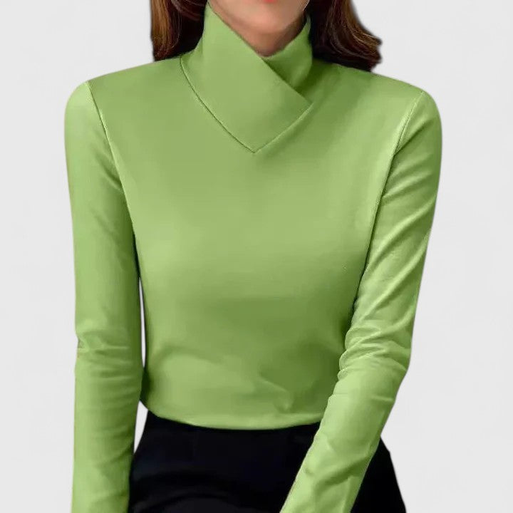 Women’s Elegant Black Turtleneck Soft Fabric Everyday Style 1