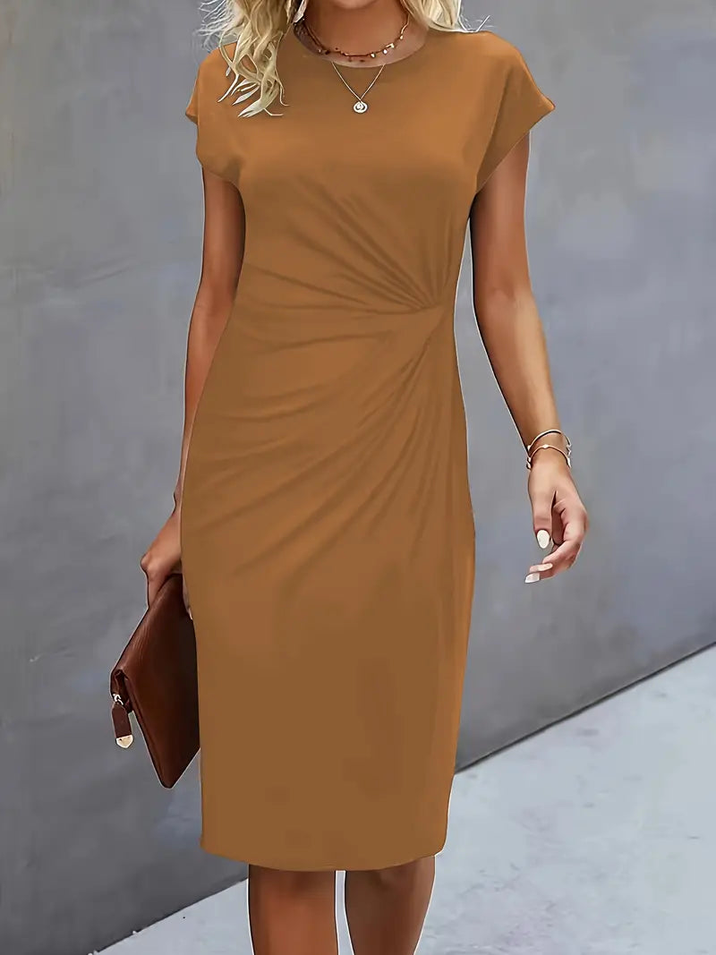 Women’s Elegant Bodycon Dress Short Sleeve Classic Style 10