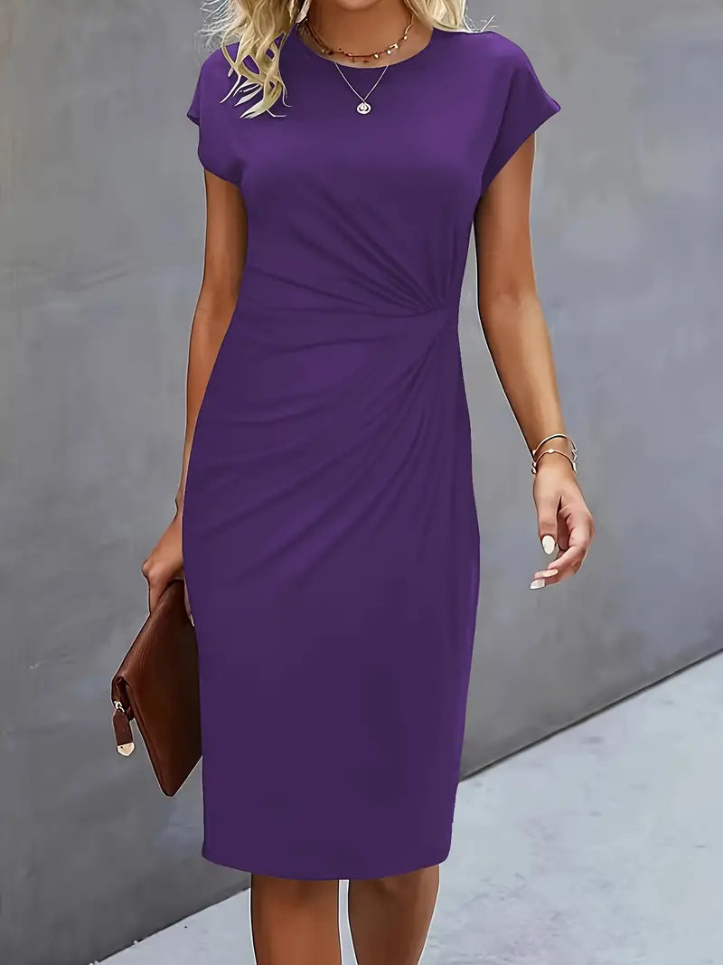 Women’s Elegant Bodycon Dress Short Sleeve Classic Style 11