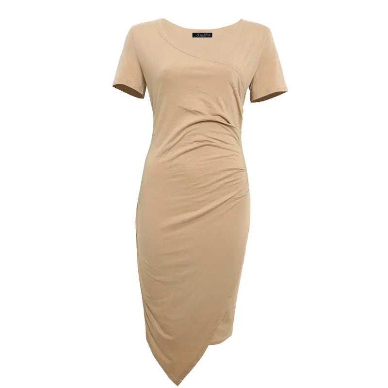 Women’s Elegant Bodycon Dress Short Sleeve Classic Style 12