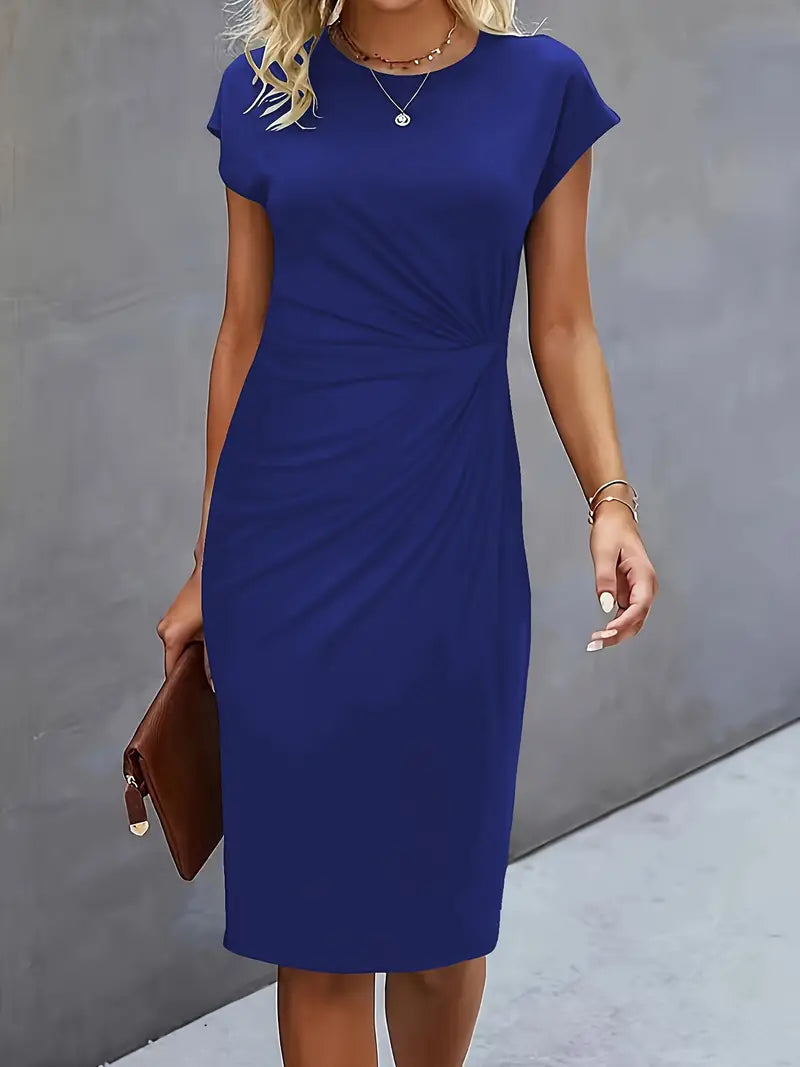 Women’s Elegant Bodycon Dress Short Sleeve Classic Style 13
