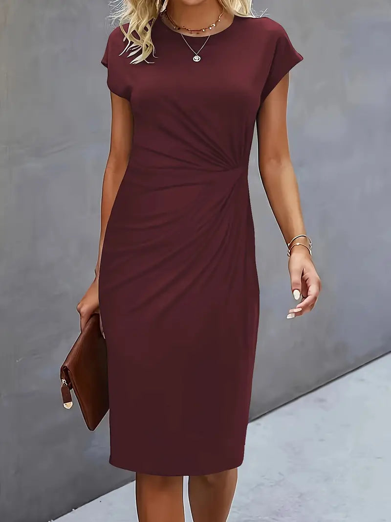 Women’s Elegant Bodycon Dress Short Sleeve Classic Style 14