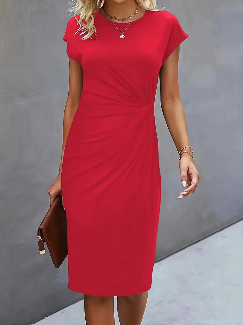 Women’s Elegant Bodycon Dress Short Sleeve Classic Style 3
