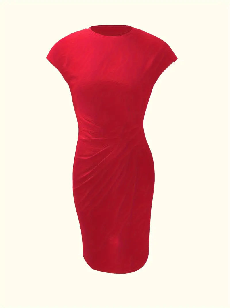 Women’s Elegant Bodycon Dress Short Sleeve Classic Style 5