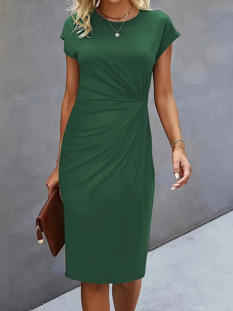 Women’s Elegant Bodycon Dress Short Sleeve Classic Style 9