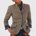 Women’s Elegant Cardigan Modern High Collar Design 0