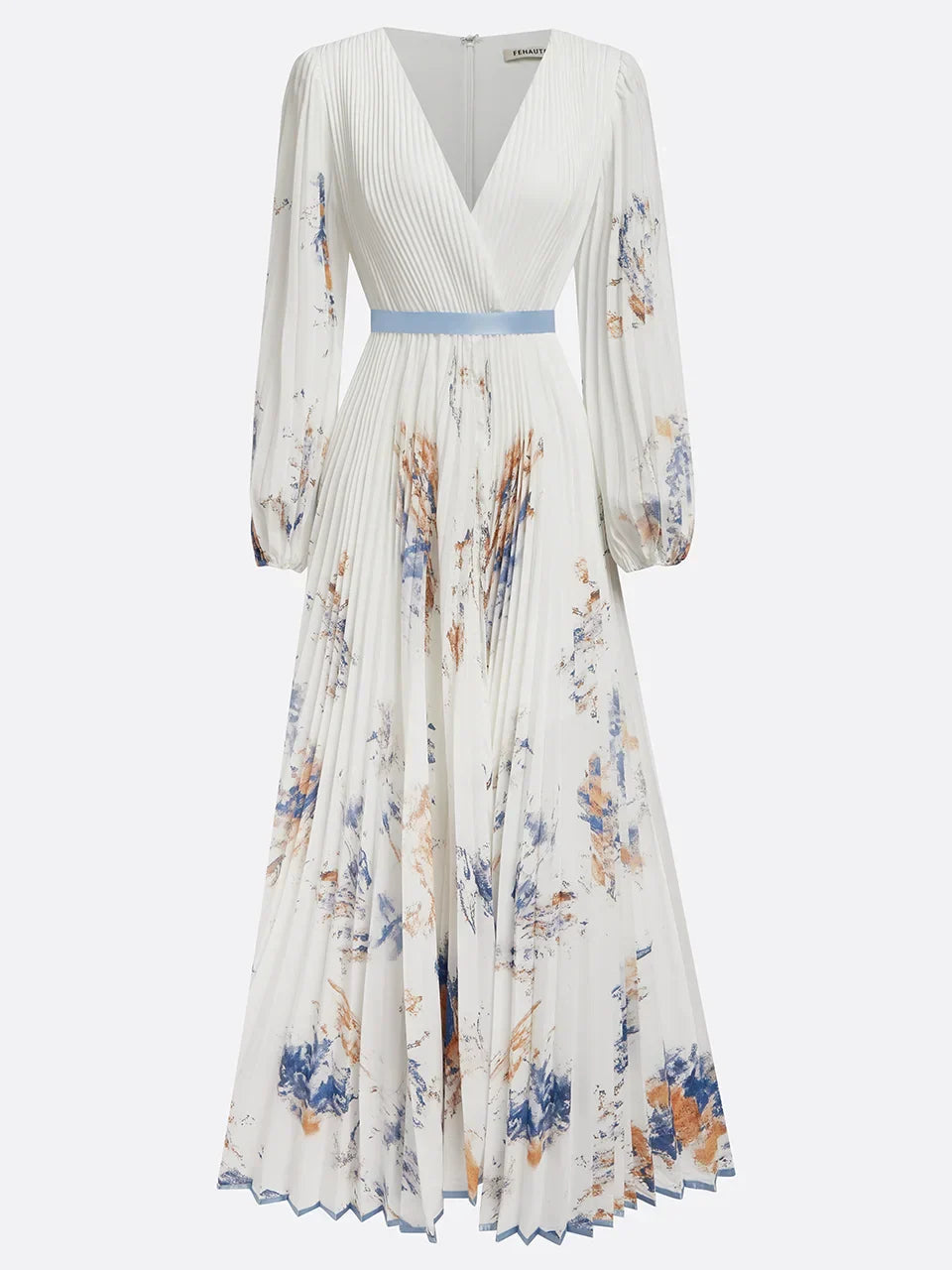 Women’s Elegant Floral Dress with V-Neck for Weddings and Special Occasions 2