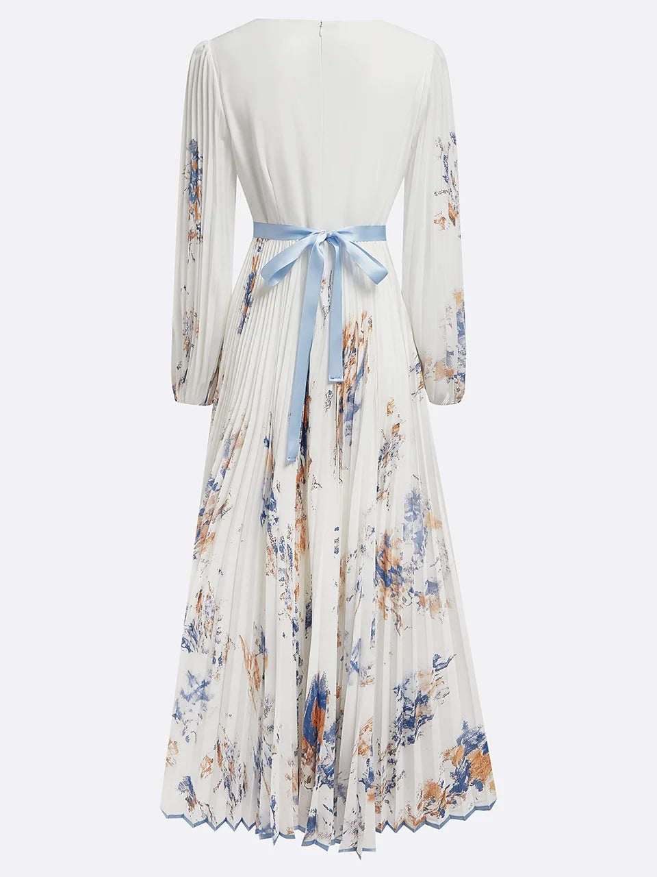 Women’s Elegant Floral Dress with V-Neck for Weddings and Special Occasions 3