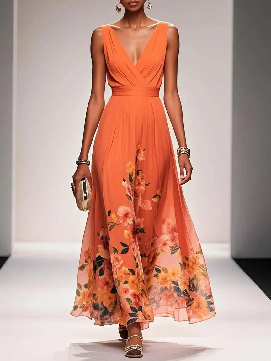 Women’s Elegant Floral Maxi Dress Comfortable Summer Style 6